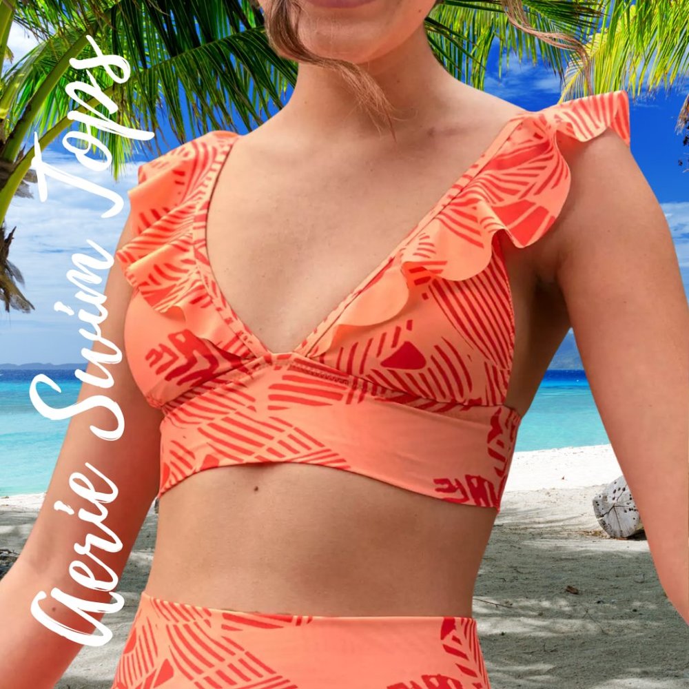 Aerie Ruffle Longline Bikini Top
